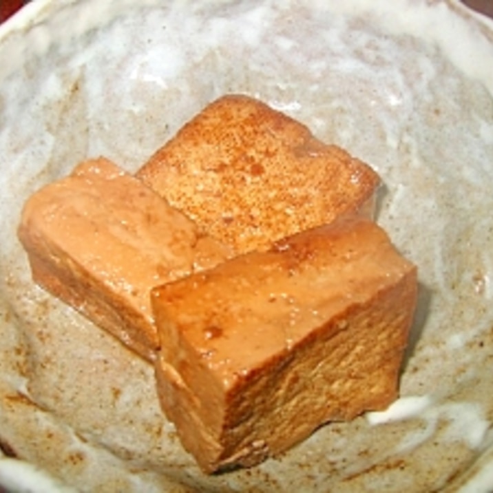 焼き豆腐のレバ汁煮込